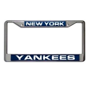 MLB Laser-Cut Chrome License Plate Frame New